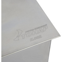 Двухъярусная коптильня с поддоном для сбора жира Тонар 450x280x170 мм, сталь 1.5 мм К-002 071803