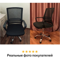 Компьютерное офисное кресло BRABIX Daily MG-317, с подлокотниками, хром 531833