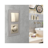 Выключатель WERKEL W1122010 двухклавишный проходной шампань рифленый a051420