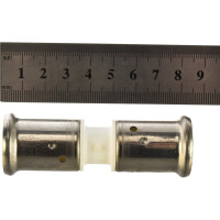 Муфта Henco ПВДФ пресс белая, 20x20 HE 15PKW-2020