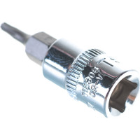Насадка торцевая 1/4"DR с вставкой-битой T8 Ombra 114308