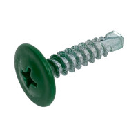 Прессшайба Качественный КРЕПЕЖ 4.2х19 мм, зеленый лист RAL 6002, сверло, 250 шт 0300209 КЧ