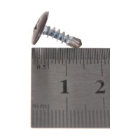 Прессшайба Качественный КРЕПЕЖ 4.2х13 мм, коричневая RAL 8017, сверло, 450 шт 0300299 КЧ