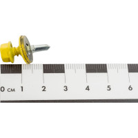 Кровельный саморез Качественный КРЕПЕЖ желтый цинк RAL 1018, 5.5х19 мм, 200 шт 1000199 КЧ