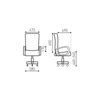 Компьютерное офисное кресло BRABIX Daily MG-317, с подлокотниками, хром 531833
