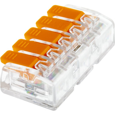 Соединительные монтажные клеммы duwi с рычажком прозрачные СМК 223-415 25мм2 50 шт. 26748 5