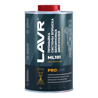 Промывка систем впрыска бензиновых двигателей LAVR ML101 PROLINE, 1 л Ln2000