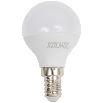 Светодиодная лампа КОСМОС LED 10.5Вт Шар 220В E14 6500K, LkeLED10.5wGL45E1465