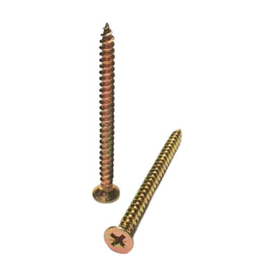 Саморез желтый универсальный оцинкованный с потайной головкой 4.0x55 мм, pz2, 1 кг GSMETZ 1034055-1