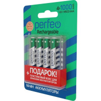 Аккумулятор PERFEO AAA1000mAh 4 шт блистер бокс 30 009 111