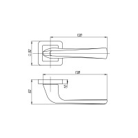 Раздельная ручка PUNTO SATURN QR GR/CP-23 графит/хром 34795