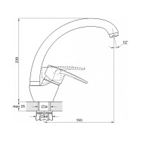 Смеситель для кухни G-lauf с высоким изливом, черный 8G4-A181KB