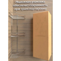 Полка для ванной РемоКолор угловая трапеция, 3 яруса, гальваника цинк, цвет хром 67-0-655