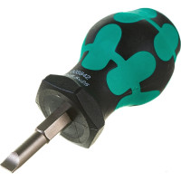 Короткая отвёртка для карбюраторов, шлицевая WERA 335 Stubby SL 5,5x1,0x24,5 мм WE-008842