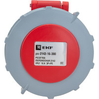 Розетка переносная EKF 2142 3Р+РЕ 16А 380В IP67 ps-2142-16-380
