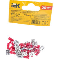 Разъем IEK РпИм, 1,25-250 мм, плоский, 20 шт, ИЭК, URM10-4-D15-D17-7