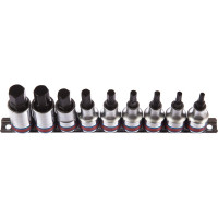 Набор торцевых насадок (9 шт; 1/2"; 3/16"-5/8"; HEX) KING TONY 4110SR10