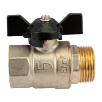 Шаровой кран LD Pride латунь никель Ду25 Ру40 ВР/НР 007-8007