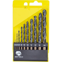 Набор сверл по металлу в пластиковой коробке (10 шт; 1-10 мм; шаг 1 мм; HSS-G) SDW TOOLS se00001