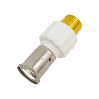 Муфта HENCO НР, ПВДФ пресс, белая, 20x1/2" 17PKW-2004