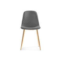 Стул на металлокаркасе Woodville dabl dark gray/gold 15324