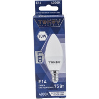 Светодиодная лампа TOKOV ELECTRIC 10Вт С37 4000К Е14 176-264В TKE-C37-E14-10-4K