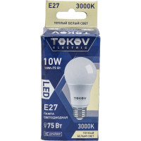 Светодиодная лампа TOKOV ELECTRIC 10Вт А60 3000К Е27 176-264В TKE-A60-E27-10-3K