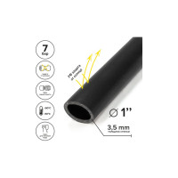 Резиновый шланг POLYAGRO BLACK ТЭП, 1", 50 м, армированный, морозостойкий 7558850