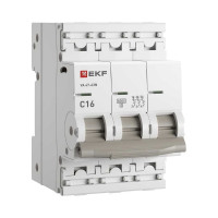 Автоматический выключатель EKF 3P 16А (C) 6кА ВА 47-63N PROxima M636316C