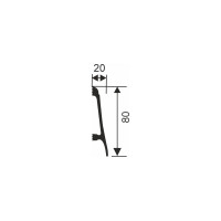 Плинтус Cosca Decor px018, 80x20х2000 мм, экополимер СПБ105644