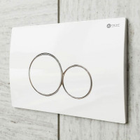Клавиша смыва для инсталляции Point Виктория белая/хром PN44061WC