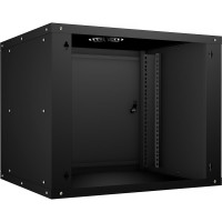 Телекоммуникационный настенный шкаф Cabeus 19" 9U, серия LIGHT разборный, цвет черный WSC-05D-9U55/45m-BK