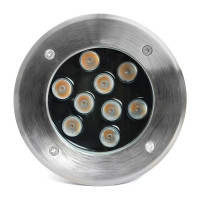 Светодиодный тротуарный (грунтовый) светильник FERON SP2803 9LED, 4000К ,10W, AC12V D160xH90mm,вн.диаметр:110mm,IP67 48347