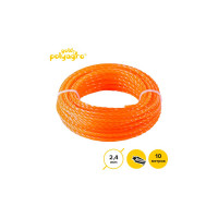 Леска для триммера Gold 2.4 мм, 10 м, витая звезда POLYAGRO 7704524