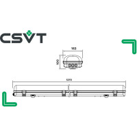 Светодиодный светильник CSVT Айсберг-38 MILKY IP65 4000К ЦБ000010143
