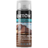 Грунт-эмаль для профнастила и металлочерепицы Deton SPECIAL зеленый лист, RAL 6002, аэрозоль 520 мл DTN-A07363