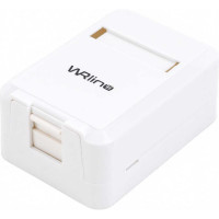 Корпус настенной розетки WRline WR-MB-1 для установки 1-ой вставки типа Keystone Jack, цвет белый 505219