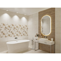 Панно Azori Ceramica palladio ivory, 63x63 см, комплект из 2 плиток 00-00000616