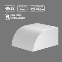 Заглушка кабельной трассы TDM ELECTRIC КМЗ, белый, 40х25 упаковка 4 шт SQ0411-0085