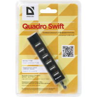 Универсальный USB разветвитель Defender Quadro Swift USB2.0,7 портов 83203