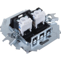 Компьютерная двойная розетка Simon RJ45 кат.5e AMP, графит 1591552-038
