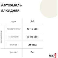 Эмаль автомобильная ремонтная "Светло-серый ГАЗ" KUDO KU-4051