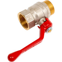Шаровой кран Tiemme Mistral НВ, 1", красный рычаг 2360014