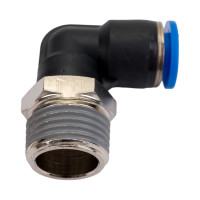 Фитинг цанговый угловой с наружной резьбой 1/2M для трубки диаметром 10 мм SHPI PL 10-R04