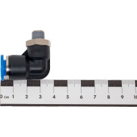 Фитинг цанговый угловой с наружной резьбой 1/8M для трубки диаметром 10 мм SHPI PL 10-R01