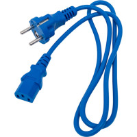Шнур питания LANMASTER C13-Schuko, 3х0.75, 220В, 10А, синий, 1 метр LAN-PP13/SH-1.0-BL
