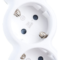 Удлинитель IEK, У05В 5 мест 2P+PE/3м 3х1,5мм2 16А/250В UNO WYP53-16-05-03-ZK