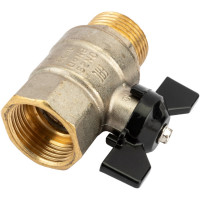 Шаровой кран LD Pride латунь никель Ду25 Ру40 ВР/НР 007-8007