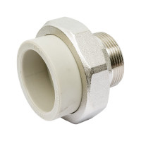 Комбинированная муфта VRT разъемная, наружная, 50х1 1/2", EVER plast, серый 526362