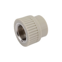 Комбинированная муфта VRT внутренняя, 25х3/4", EVER plast, серый 538312